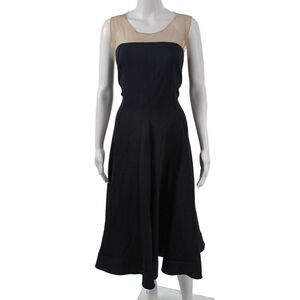 Angelo Tarlazzi Women A-Line Fit Flare Dress Beige Size 12